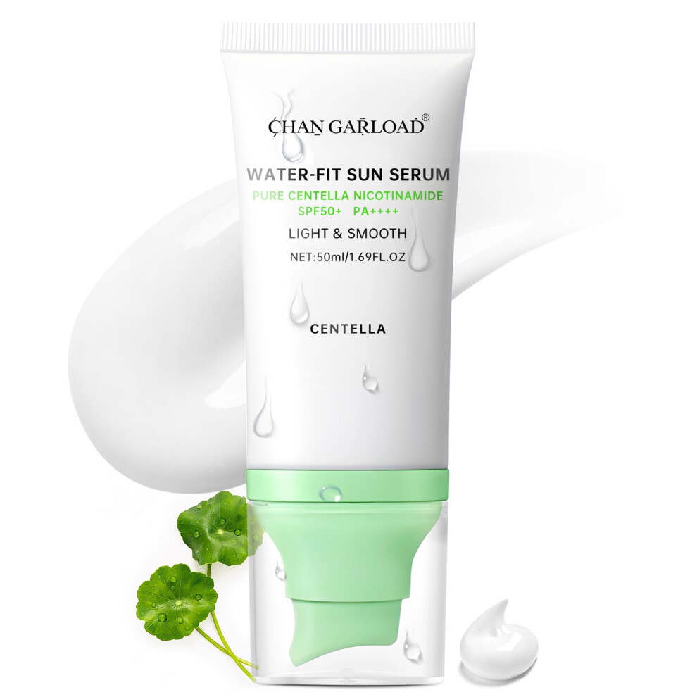 Korean Sunscreen for Face & Body - SPF 50+ Madagascar Centella Mineral Sunblock Tinted Moisturizer with Hyaluronic Acid & Niacinamide Lightweig