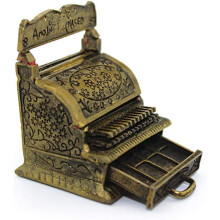 Mastab 1:12 Vintage Metall Registrierkasse Modell Miniatur DIY Puppenhaus Home Decor Simulation Mbel Spielzeug Puppenhaus Zubehr