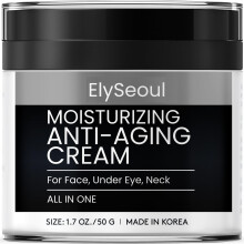 Korean 6 in 1 Face Cream for Men: Anti-Aging Skin Care Facial Moisturizer for Wrinkles Under Eye Bags Dark Circles Puffiness & Firming with Retin
