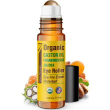 Seven Minerals Castor Olie Roll-On Oogroller voor Onder Oogtassen, Donkere Kringen & Rimpels - Krachtige Organische Mix