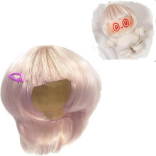 Acessrio de peruca de boneca de 17 cm - peruca compatvel com figuras colecionveis ????de 22-24 cm, caixa cega, acessrios para exibio e deco