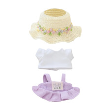 Tj til dukker Tilbehr (ingen dukke) Kawaii skjorte nederdel outfit st 3 stykker til 15 cm 17 cm dukkedragt Stilfuld dukke hat skjorte tj st