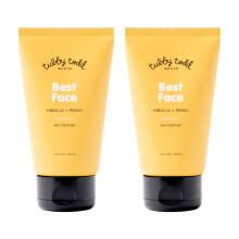 TUBBY TODD Best Kids Face Wash 2 unidades - Limpador facial de gel para espuma - Clarifica e ilumina - Com casca de salgueiro e enzima de hibisco