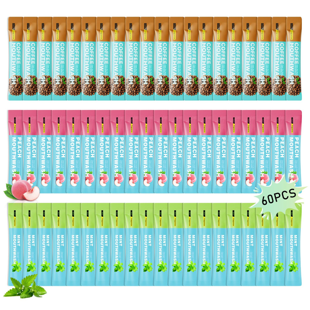 3 Saveurs Mini-Chain De Bouche Taille De Voyage Portable Voyage Individuel Lavage De Bouche Pour La Respiration Fra Che Rafra Chissante-image