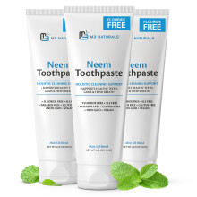 Dentifricio NEEM senza fluoro con menta per adulti e bambini con sensibilit | Formula a base di erbe per glutine vegane e SLS per denti sensibili ge
