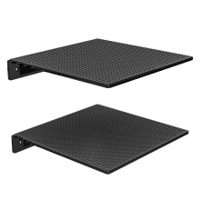 GALVANOX Display Shelves for Toy Building Bricks Wall Mounted Floating Shelf with 10"""" Inch Black Removable Baseplate (2 Pack)