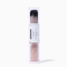 DRMTLGY SPF Radiance Powder Medium/Tan - Mineral Sunscreen SPF 30 Oljeabsorberande Skir Toned Setting Powder Bredspektrum UV-skydd Vegan Non-Nano