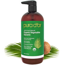 PURA D'OR 24 Unzen BIO-pflanzliches Glycerin  aus Kokosnuss gewonnen  klar und geruchlos  100 % rein, gentechnikfrei, koscher, vegan, kaltgepresst