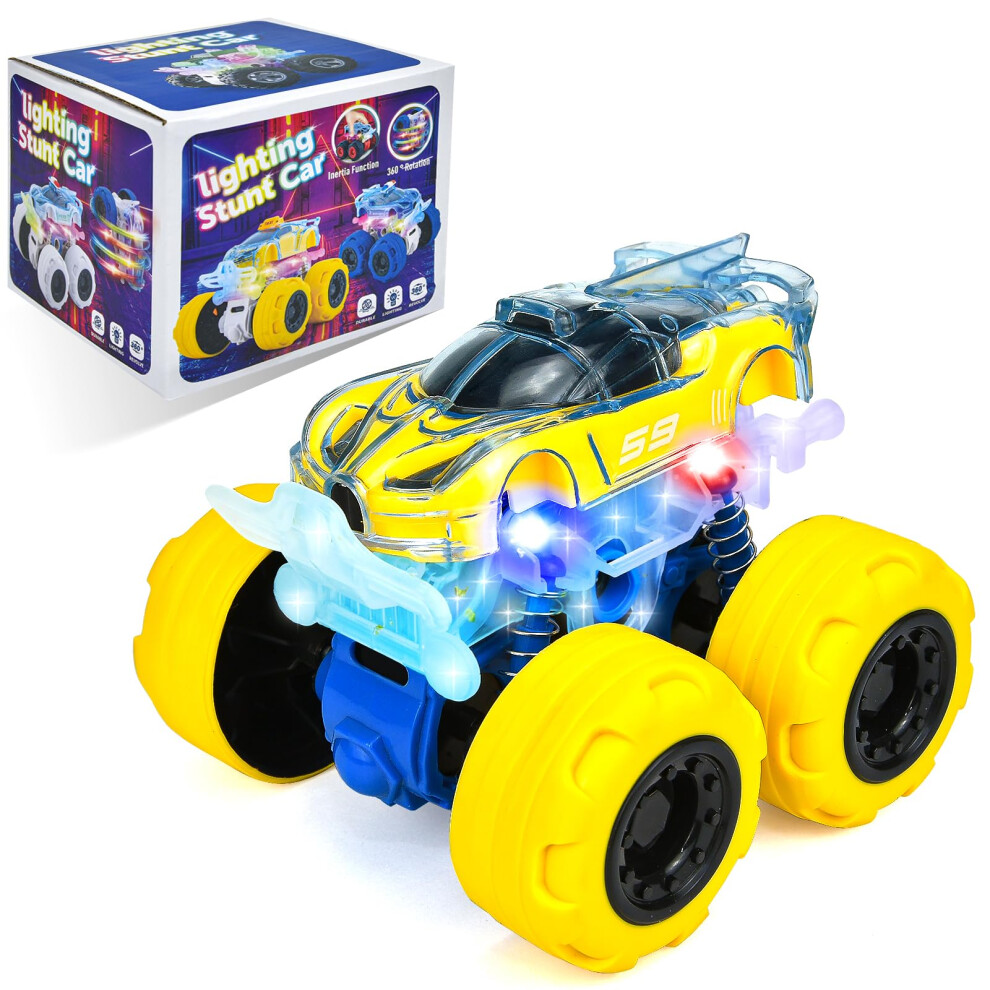 Monster Truck Toy - Trump Truck Avec Led Clignotant -Toys Pour 3 4 Voitures De 5 Ans De Gar Ons Pour Les Tout-Petits - Cadeau D'anniversaire Pour-image