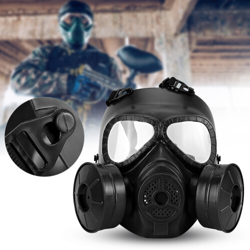 Full Face Gas Simulation Mask Military Reality CS Field Protective Helmet Commando