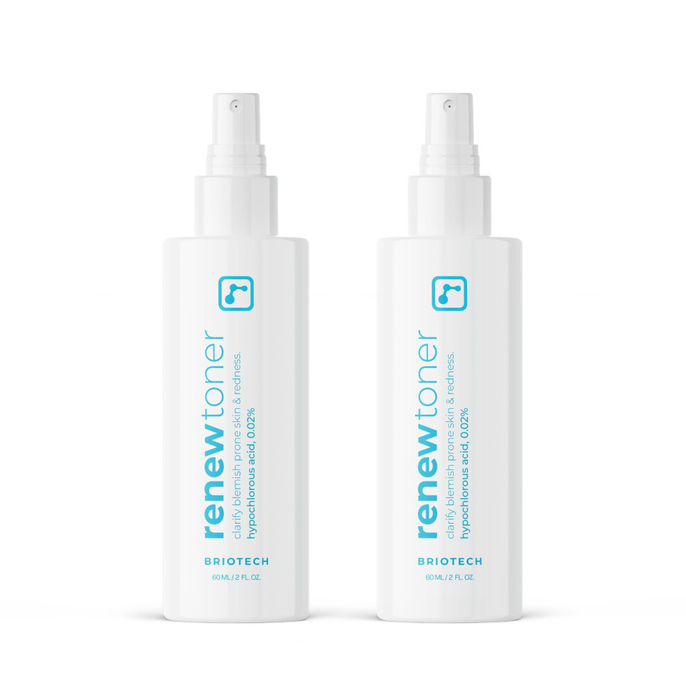 Briotech Renew Toner Hypochlorous Acid Spray Minimize Appearance Of Blemishes Soothing Facial Mist For Sensitive Skin Calm Redness & Bumps H