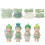 4 conjuntos de roupas de mini boneca para blusas e saias Sonny Angel adequadas para bonecas colecionveis ????de 3 polegadas para colecionadores 1