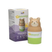 Sun-Easy Sunscreen Applicator  Refillable Roll-On with Sponge for Kids and Babies  Fun  Fast and Mess-Free application  Holds 100 ml  Bear/Green