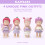 4 conjuntos de roupas de mini boneca para tops e saias Sonny Angel adequados para bonecas colecionveis ????de 3 polegadas para colecionadores ad 4