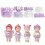 4 conjuntos de roupas de mini boneca para tops e saias Sonny Angel adequados para bonecas colecionveis ????de 3 polegadas para colecionadores ad 1