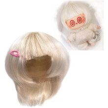 Acessrio de peruca de boneca de 17 cm - peruca compatvel com figuras colecionveis ????de 22-24 cm Figura de caixa cegaAcessrios para exibio