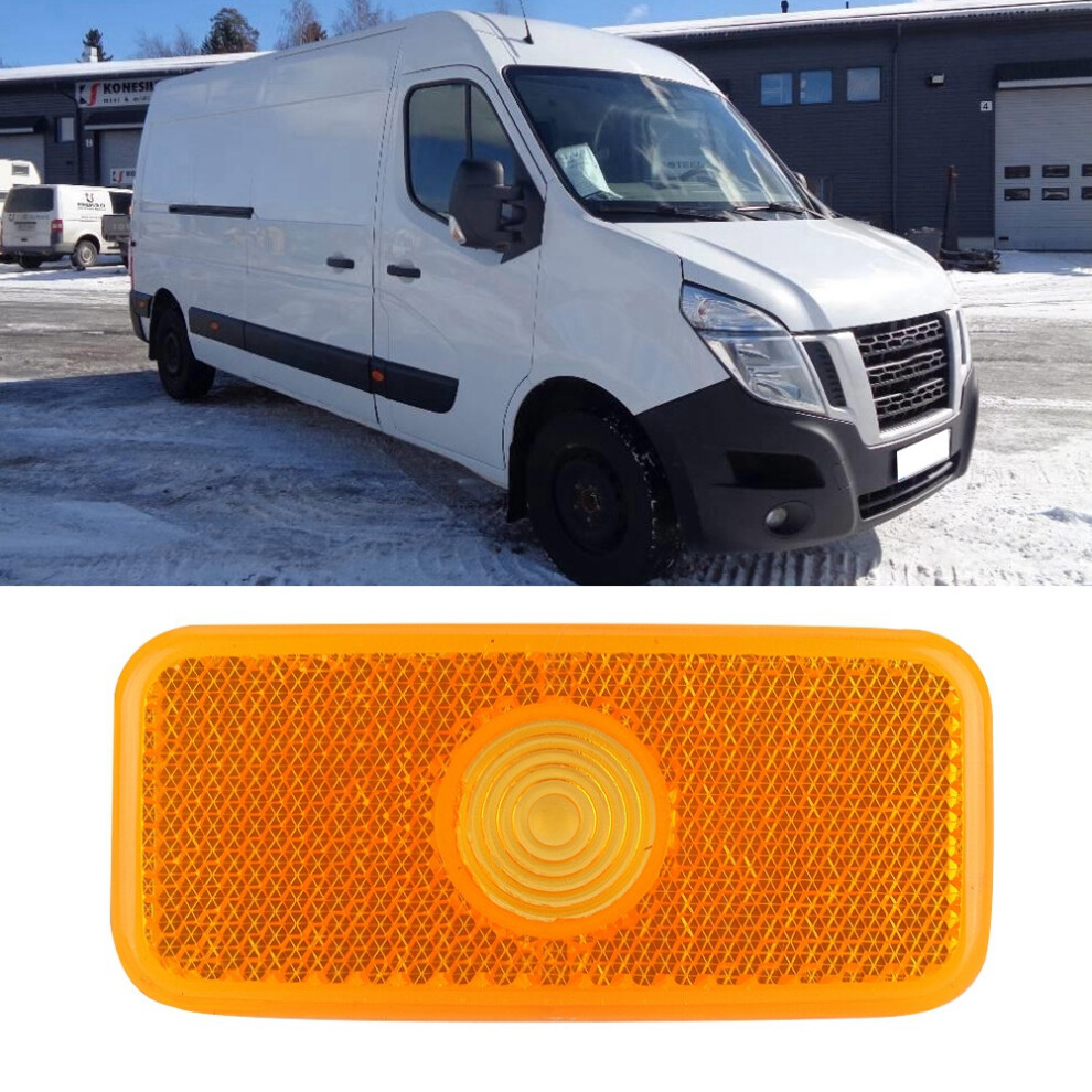 1Pc Side Marker Lamp Lens Cover 1671689 Fits For Ford Transit Mk6/Mk7 Yellow/Light 8431324633506
