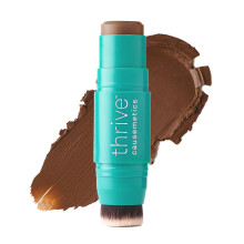 Thrive Causemetics Triple Threat Color Stick: Kremowy bronzer i sztyft do konturowania z witamina E Olejek z wiesiolka Wodoodporna, odporna na ro