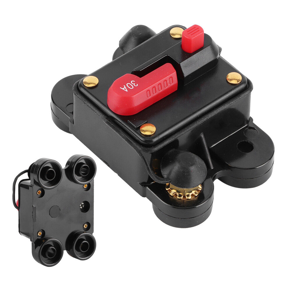 Car Audio System Fuseholder Automatic Circuit Breaker 12Vâ24V Dc Auto Boat Stereo Protection30a, 78X51x38mm 3261324633788