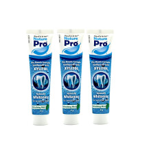 NaturePro Torr Mun Tandkräm, Xylitol Blekformel, Känsliga Tänder, Fräsch Mint, 3 Pack (45g Varje)