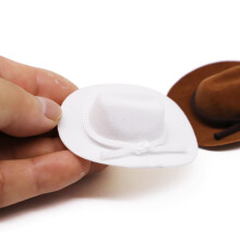 Miniaturní klobouk kovboje, 1:12, měkký miniklobouk, pro řemesla (2KS)