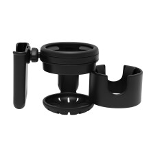 Lusinus barnvagnskopp och telefonhllare kompatibel med YOYO - 3-i-1 Dual Cup & telefonorganisator med 360 roterande klmma - Passar flaskor Kaff