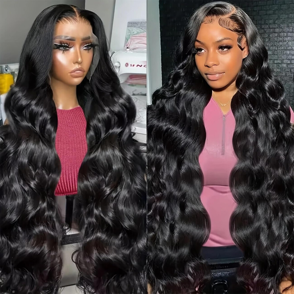 Pinkeagle Unisex 13X6 Lace Front Wigs Human Hair 200% Density Body Wave Hd Lace Front Wigs Human Hair Pre Plucked Glueless 13X6 Full Frontal Wig For Wom