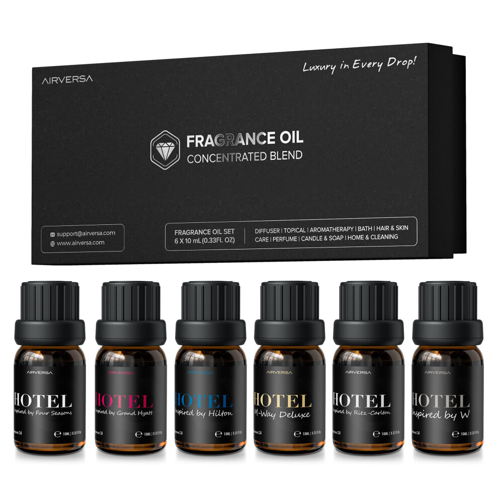 Airversa Hotel Parfum Huiles De Diffuseur Huiles De Parfums Set 10 Ml | 0,34 Fl Oz X 6-image