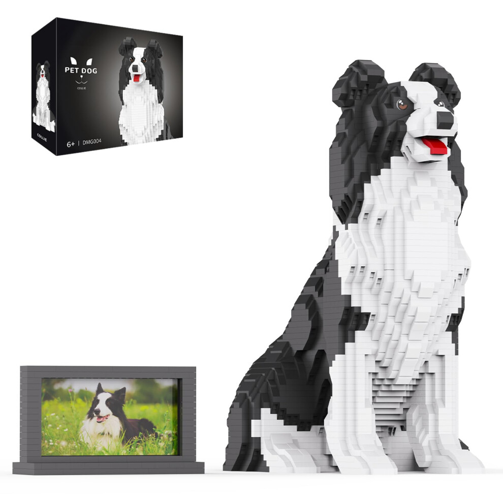 Photos - Construction Toy HJPLPXH Animal Dog Adorable Pet Collie Building Block Set - Secret Small Storage Box Inside! Ideal Toy for Dog Lovers, Kids