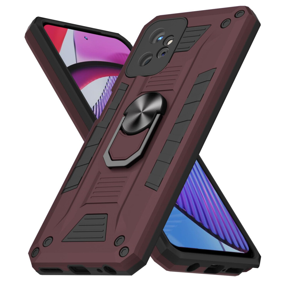 Oakxco Schutzhlle Fr Motorola Moto Power 5G 2023 Mit Magnetischem Ringstnderhalter, Robuste Kameraschutzhlle In Militrqualitt Mit Stnder H-image