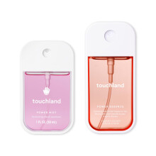 Touchland FRUITY CRUSH K   rper- und Hand-Essentials (Pfirsich-Litschi-K   rper- und Haarduftspray 2 FL. OZ. + Berry Bliss feuchtigkeitsspendendes Ha