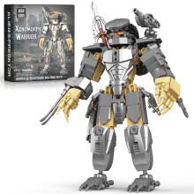 HIGH GODO Alien Mech Xenomorph Warrior Stavebnice pro dospel horor akcn figurka Hracka s otepy Drky pro chlapce ve veku 8-14 k narozeninm Vnoce