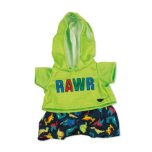 Casdon Build-A-Bear Workshop Green Rawr Toy Clothes Pack | 4 Fun Mix-and-Match Toy Outfits Includes Cozy Pajamas Cute Hoodies & Summer Styles |