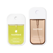 Touchland VANILLA INDULGENCE Body and Hand Essentials (Vanilla Velvet Body & Hair Fragrance Mist 2 FL. OZ. + Vanilla Blossom Hydrating Hand Sanitizer