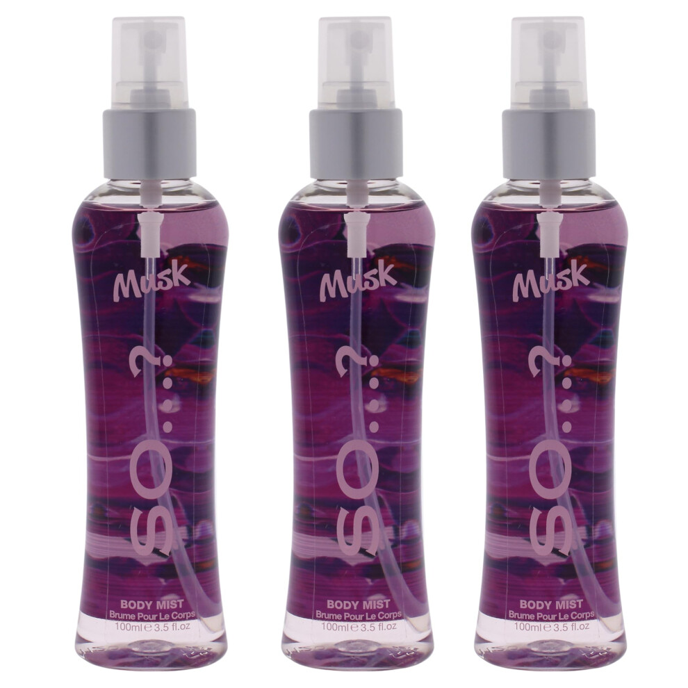 So...? Musk Body Mist For Women - 3.5 Oz Body Mist - Pack Of 3