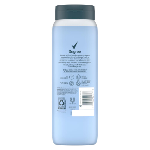 Degree All Day Fresh Body Wash Cool Rush Deep Cleansing 20 FO 1