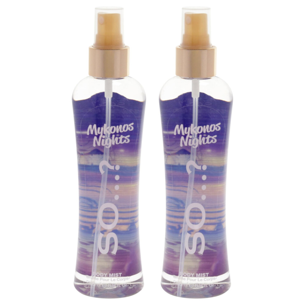 So...? Mykonos Nights Body Mist for Women - 6.9 oz Body Mist - Pack of 2