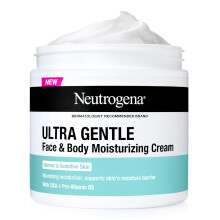 NEUTROGENA Ultra Gentle Face & Body Moisturizing Cream Nourishing Face & Body Lotion Moisturizer for Normal to Sensitive Skin Leaves Skin Feelin