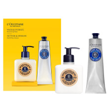 L'OCCITANE Wash & Hydrate: 2-Piece Hands & Body Care Set Includes Shea Hand Cream and Shea Ultra Rich Wash