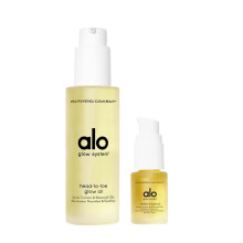 Alo Head-to-Toe Glow Oil + Travel | Natrliches Trockenkrperl fr strahlende Haut | Jojoba Amla Aloe & Vitamin E | Spendet Feuchtigkeit und pflegt