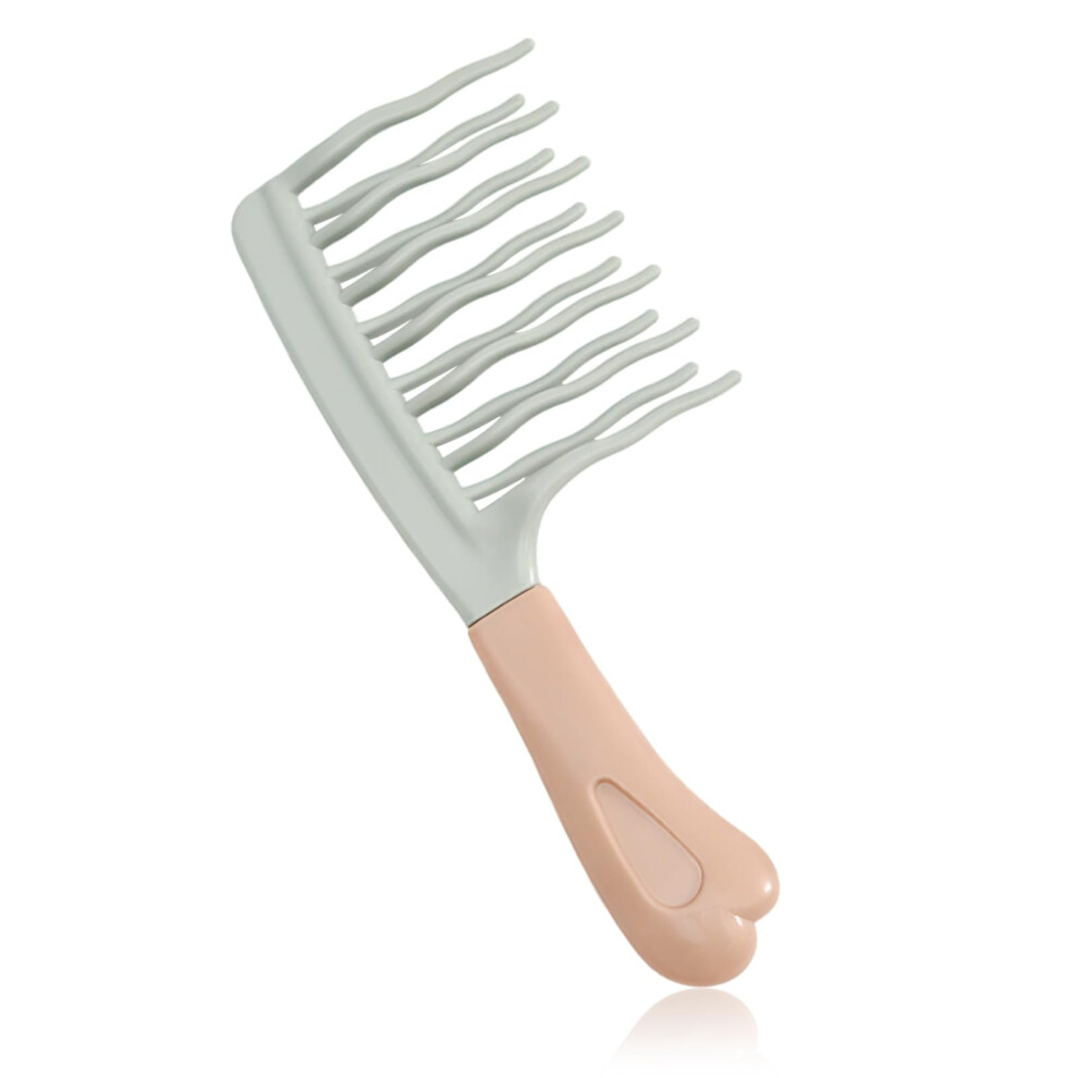 Optisake Upgraded Wide Tooth Comb For Curls Detangling Comb With Double Row Wavy Tooth For Curly/Wavy/Thick/Long/Wet & Dry Hair Detangler Hair Brush Lar