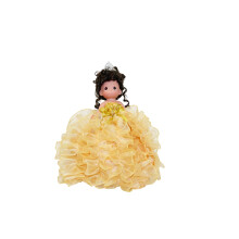 Collezioni di Kinnex dal 1997 17 """" Prezioso momento Quinceanera Vinyl Doll With Ruffles Dress (Quince Anos) Arc8421-R (Gold)