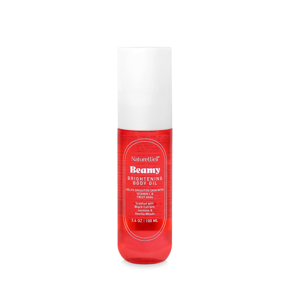 Nature Well Black Beamy Brightening Body Oil Fast-Absorbing Formula Designed Hydrate Smooth & Visible Brighten Skin Scented With Currant Jasm