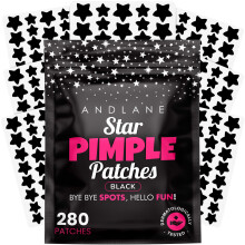Andlane 280 stuks Star Puistjespleisters voor gezicht - Puistjespleisters Leuke sterren - Hydrocollod Salicylzuur Tea Tree Oil Centella - Zwarte