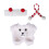 Roupas de boneca Winsenpro de 17 cm, roupa de boneca fofa e vestidos de moda premium (sem boneca) (branco) 1