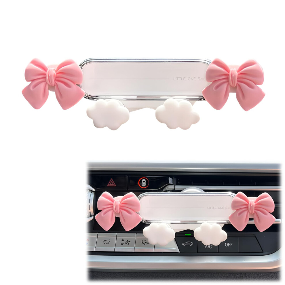 Agloo Adorable Car Phone Holder - Butterfly Bow Design Universal Car Air Vent Phone Mount For All Smartphones Kawaii Car Accessories For Wom Pink 758899417781
