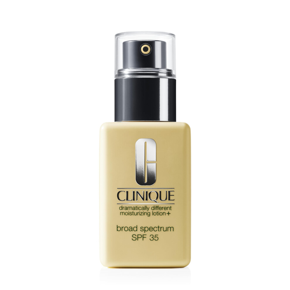 Clinique Dramatically Different Moisturizing Lotion+ SPF 35 For Dry to Dry Combination Skin Types | Hydrating + Sun Protection  2.5 Fl Oz