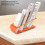 Desktop Plastic Phone VCR DVD TV Step Remote Control Holder Storage Rack Organizer (Orange) 8