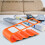 Desktop Plastic Phone VCR DVD TV Step Remote Control Holder Storage Rack Organizer (Orange) 9