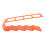 Desktop Plastic Phone VCR DVD TV Step Remote Control Holder Storage Rack Organizer (Orange) 4